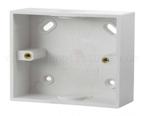 Click Polar 1 Gang 29mm Pvc Conduit Pattress Box