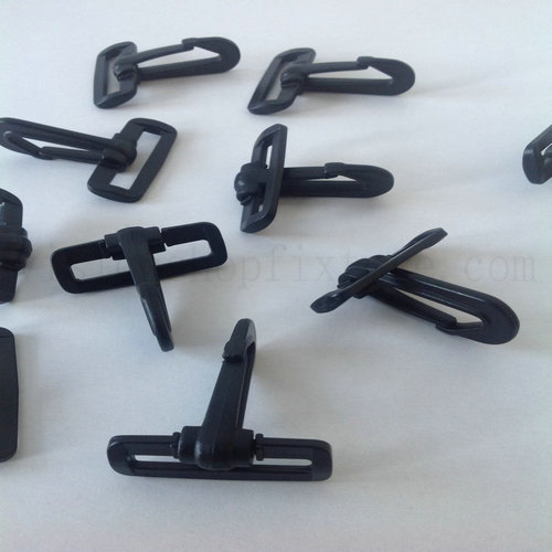 Black Plastic Spring Hook