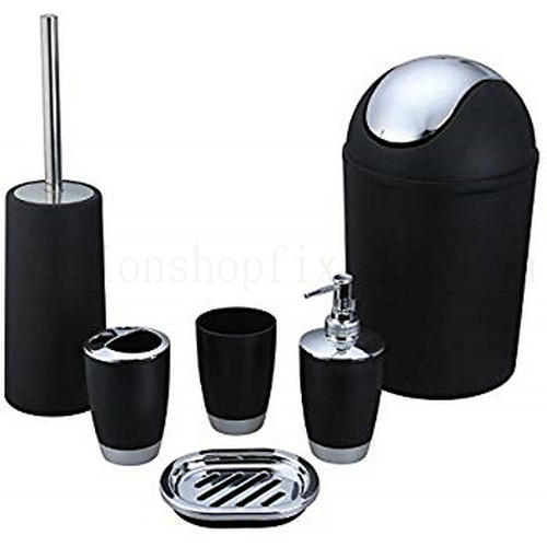 Bluelasers 6 Piece Plastic Bathroom Accessory Set Luxury