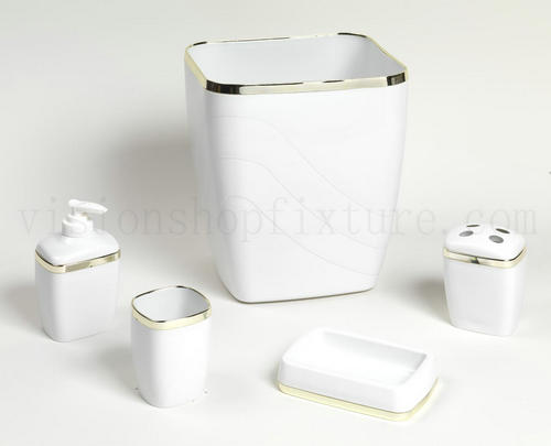 Bluelasers 6 Piece Plastic Bathroom Accessory Set Luxury