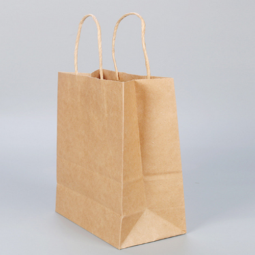 Brown kraft twisted handle paper bag 