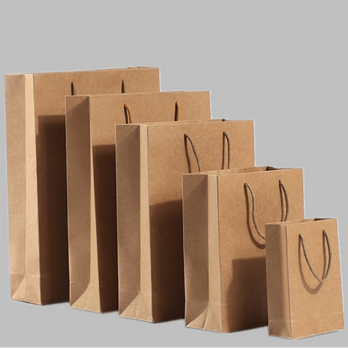 Custom square bottom paper shopping bag with logo printed