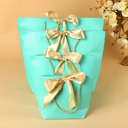 Gift paper bag bowknot decorate customized color