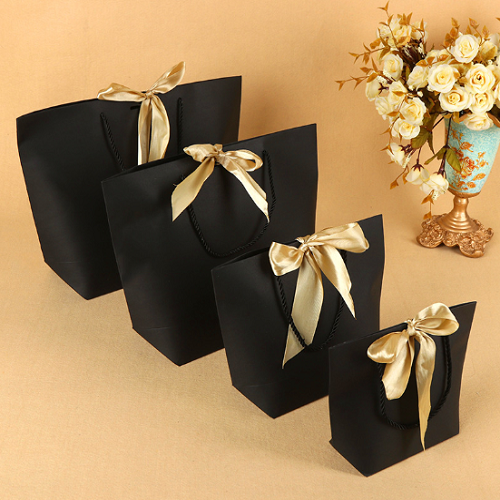 Gift paper bag bowknot decorate customized color